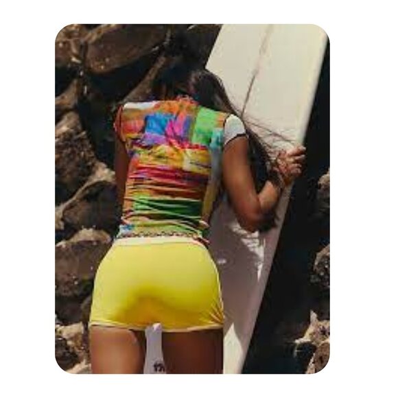 SEEA Leo SURF TOP MEDIUM Wavelength Stretch Cropped Beach Women's Surfer Swim - Picture 6 of 15